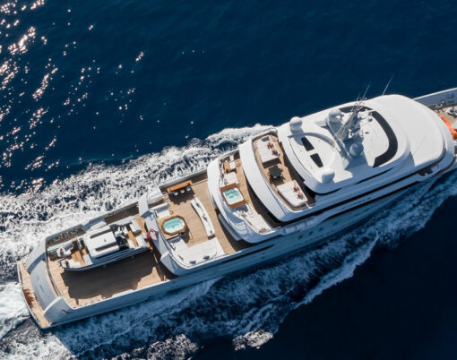 The award-winning 279’ superyacht Victorious