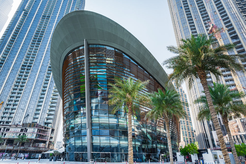 Dubai Opera, a multi-format, performing arts centre, which is located within The Opera District in Downtown Dubai