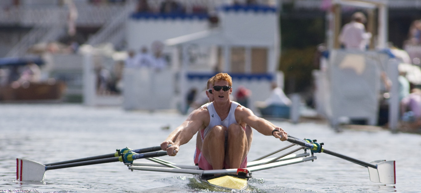 Marcus Bateman (front) and Matt Wells (rear) in action on day 4 of the Henley Royal Regatta 2010 held on the River Thames