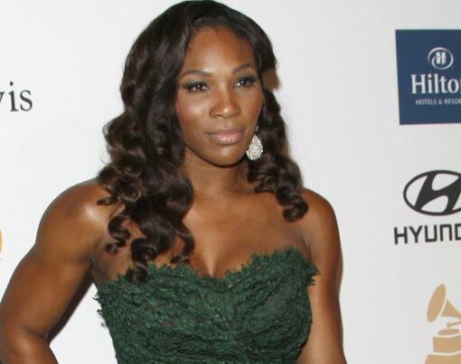 Serena Williams arrives at the Pre-Grammy Party hosted by Clive Davis at the Beverly Hilton Hotel on February 11, 2012 in Beverly Hills, CA