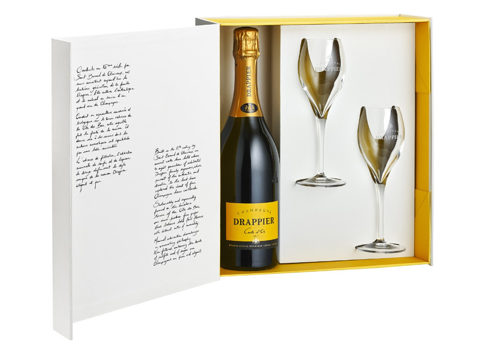 Champagne Drappier tête-à-tête gift set