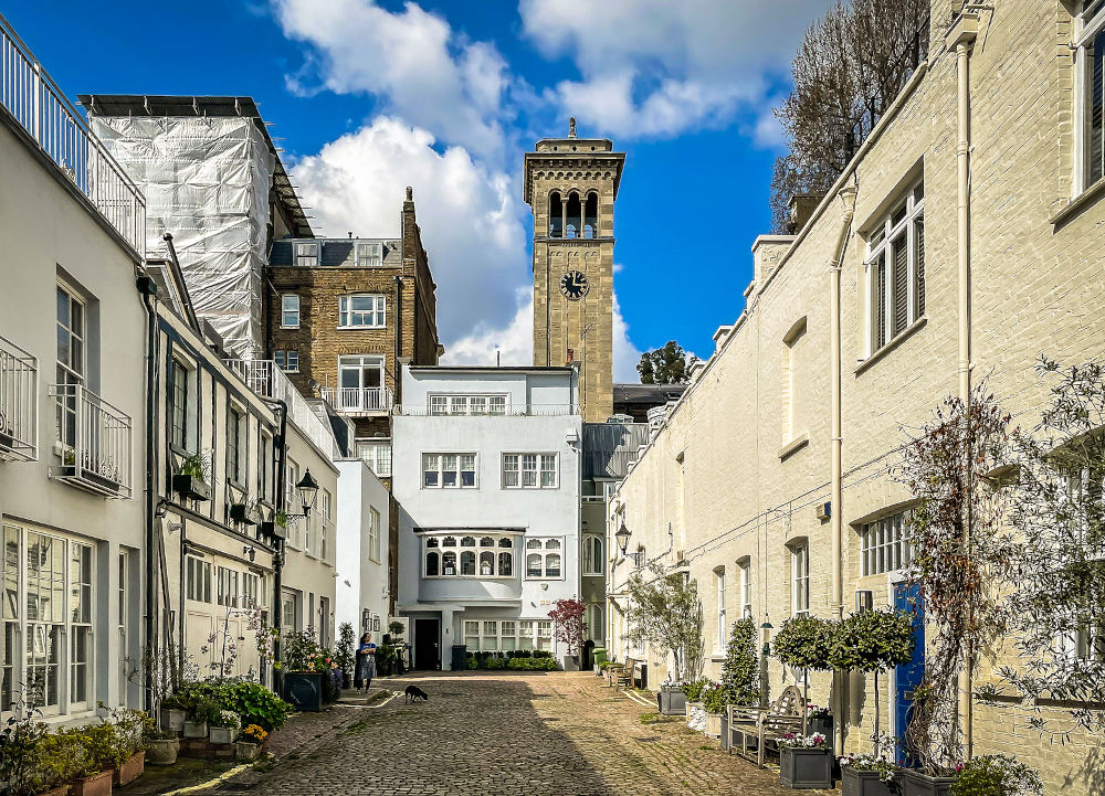 view of Ennismore Mews in the Royal Borough of Kensington and Chelsea
