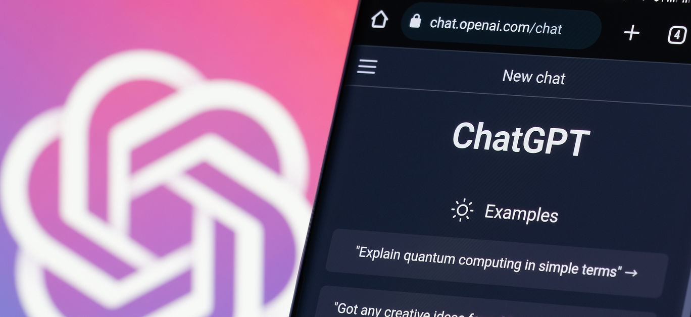 ChatGPT, a prototype AI chatbot developed by OpenAI, on a smartphone screen