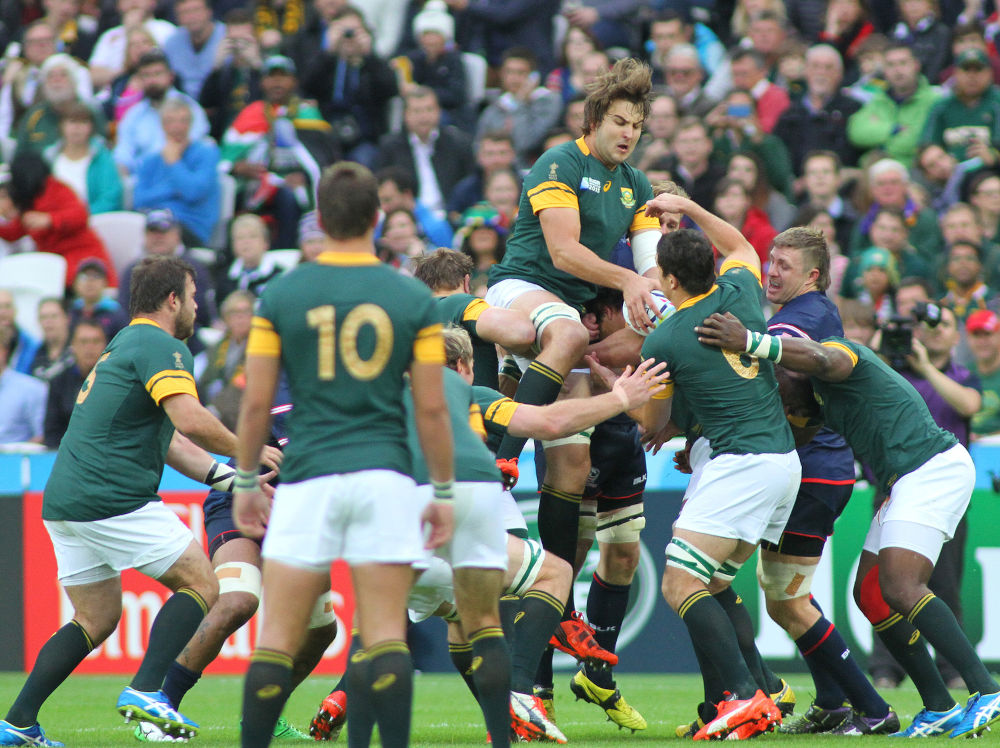 The 2015 Rugby World Cup Pool B match between South Africa and USA at The Stadium on October 7, 2015 in London, United Kingdom