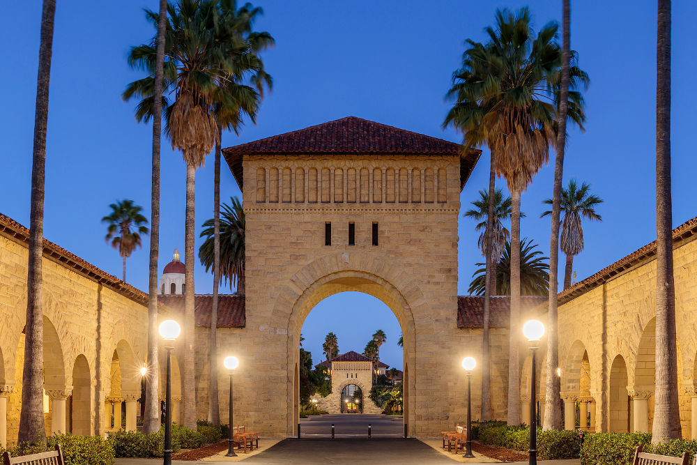 Gateways to Main Quad of Stanford University.