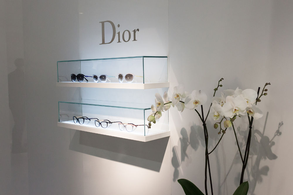 Dior glasses on display at Mido international exhibition for optics optometry and ophtalmology on MARCH 1 2014 in Milan