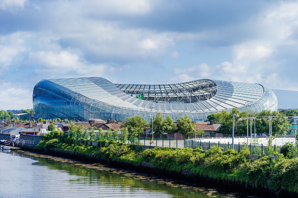 Aviva Stadium is sport stadium located on Lansdowne Road in Dublin