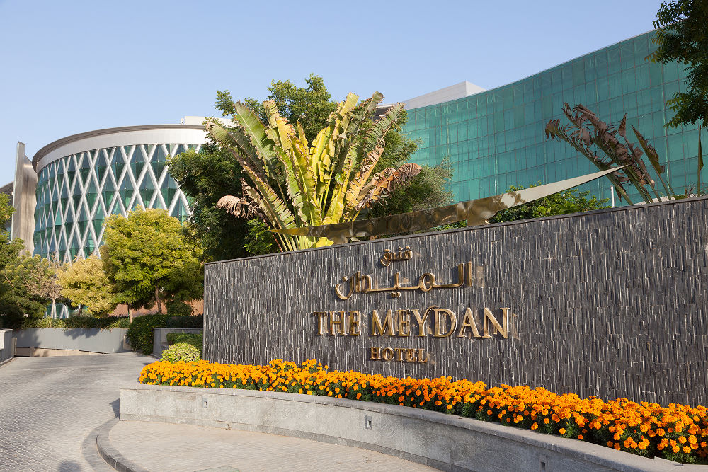Meydan Hotel at the Horse Racecourse in Dubai. December 13 2014 in Dubai United Arab Emirates