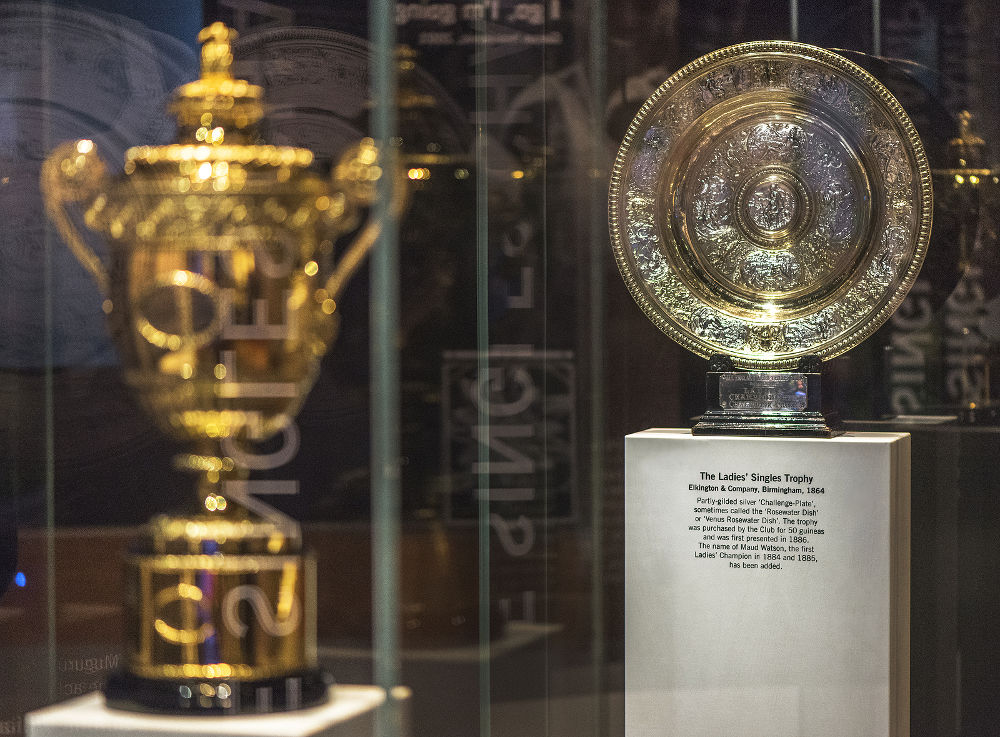 Wimbledon main trophies in the museum