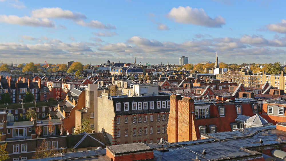 View Over South Kensington Roofs in London
