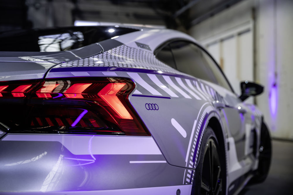 Audi's RS e-tron GT Ice Race Edition rear view detail