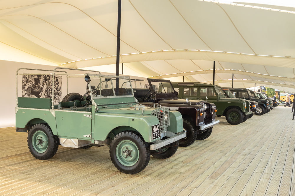 Goodwood Revival Royal Land Rover vehicle line up