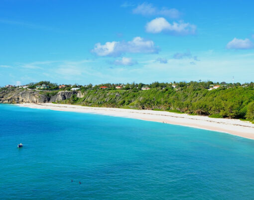 Scenery at beautiful Crane Beach, Barbados, Caribbean