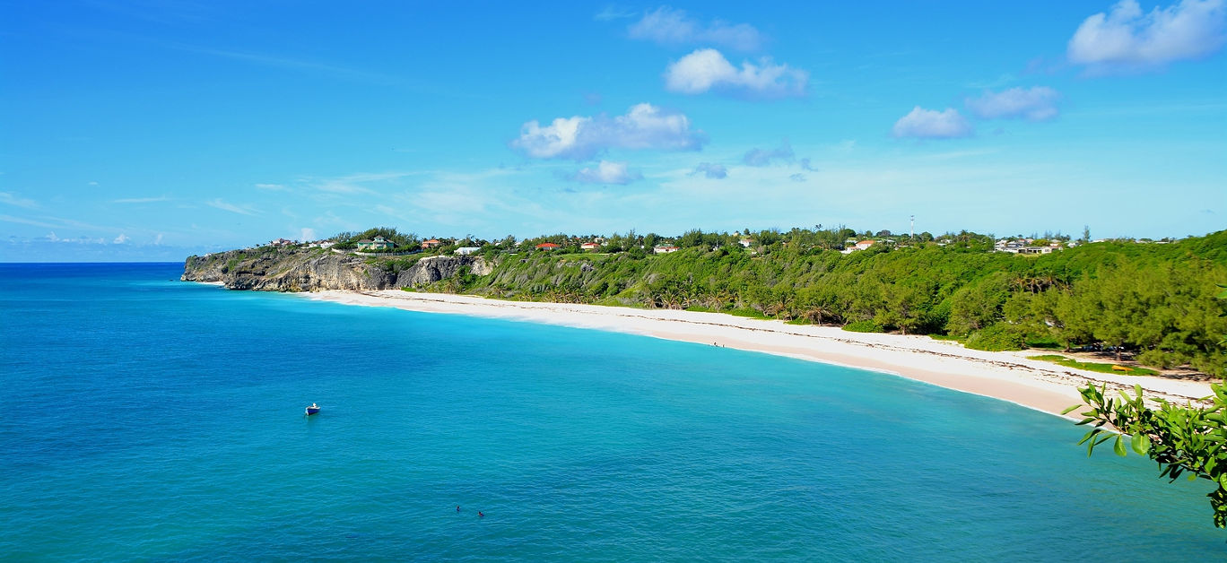 Scenery at beautiful Crane Beach, Barbados, Caribbean