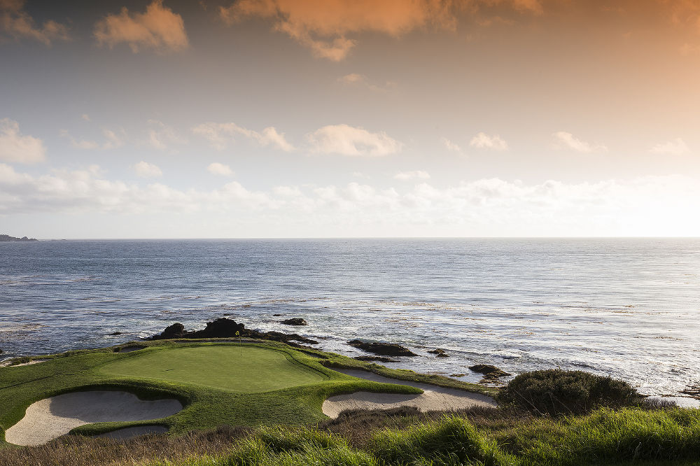 A view of Pebble Beach golf links, Monterey, California, USA