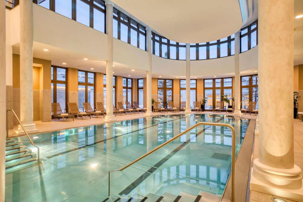 indoor swimming pool at Grand Hotel des Bains Kempinski