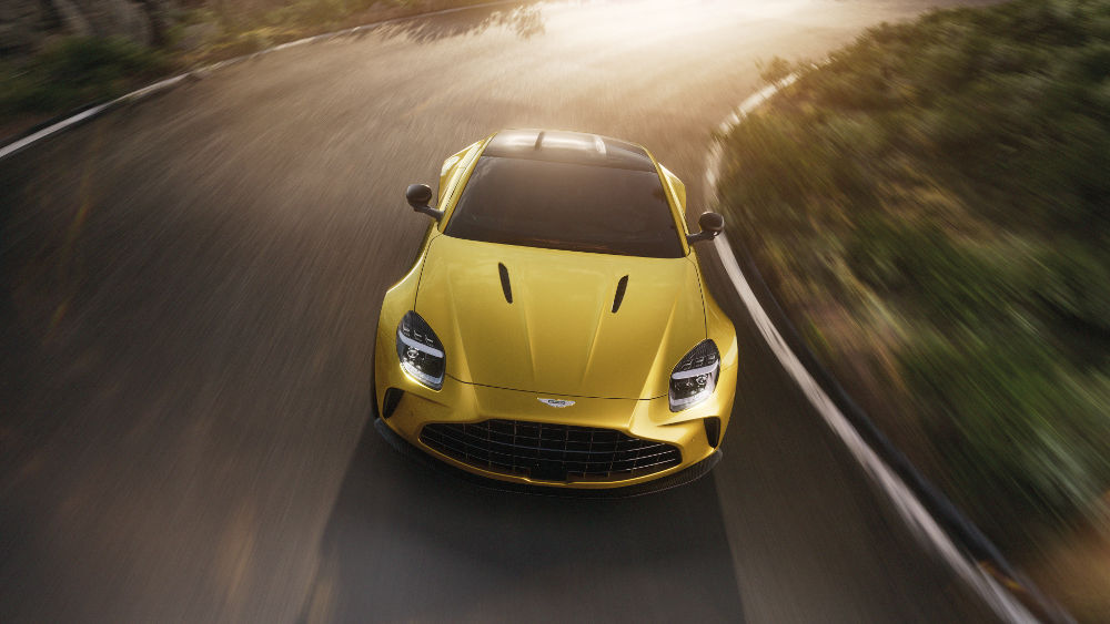 Aston Martin Vantage from top view