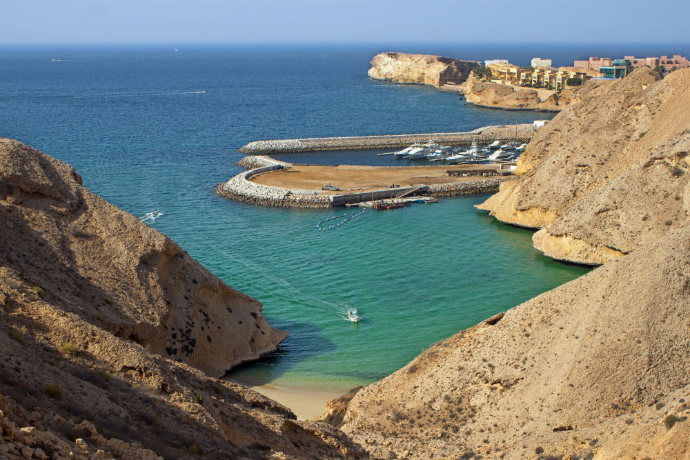 Beautiful Al Qantab beach in Muscat, Oman
