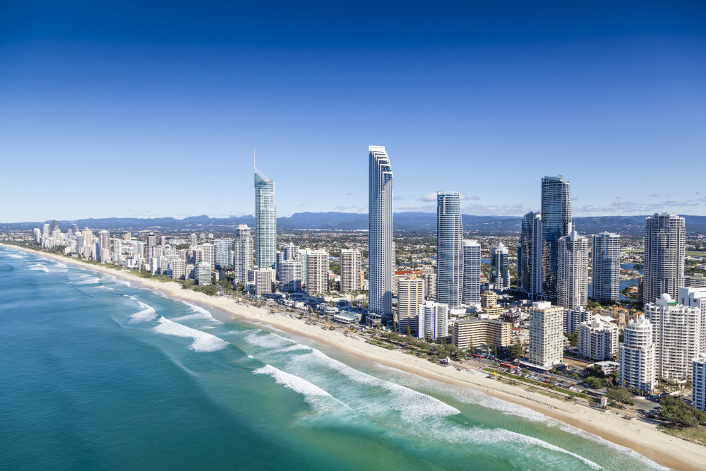 Aerial view of Gold Coast Queensland Australia