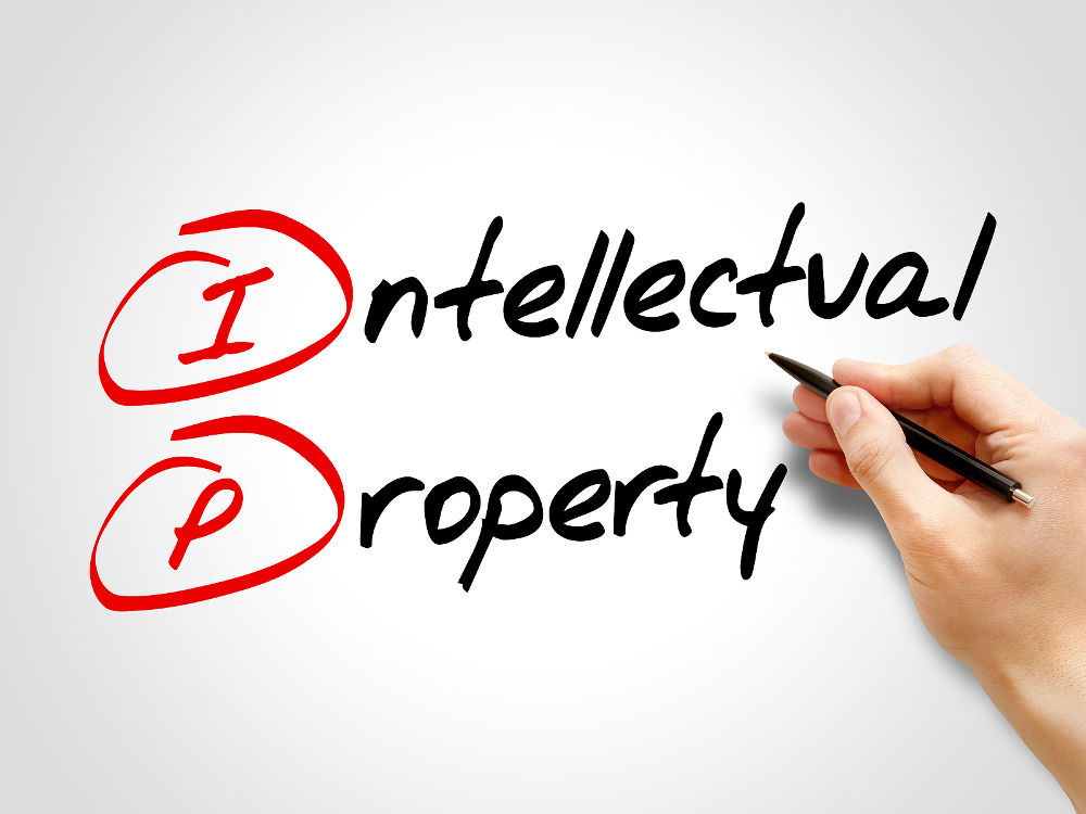 IP - Intellectual Property acronym business concept
