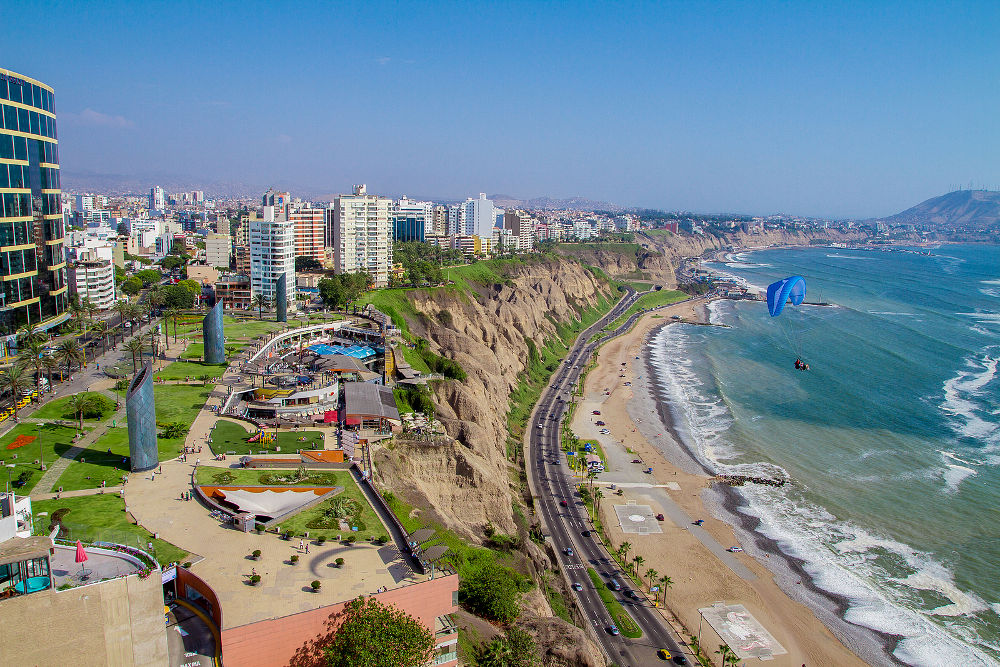 Aerial view of Miraflores Park, Lima - Peru