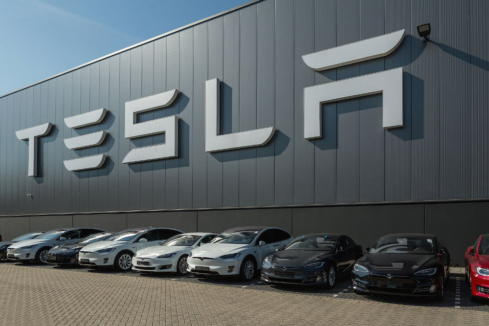 Tesla Motors Assembly Plant in Tilburg Netherland. Tesla car