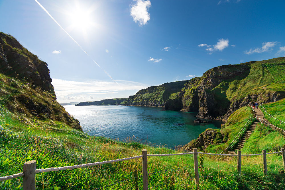 Beautiful landscape of cliffs in Ireland, Northen Ireland, August 2016