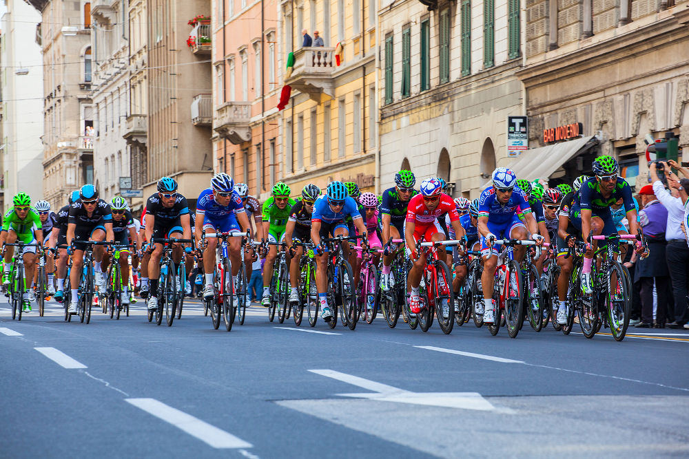 Cyclist during the final parade of 97th edition of the Giro d'Italia on June 01, 2014