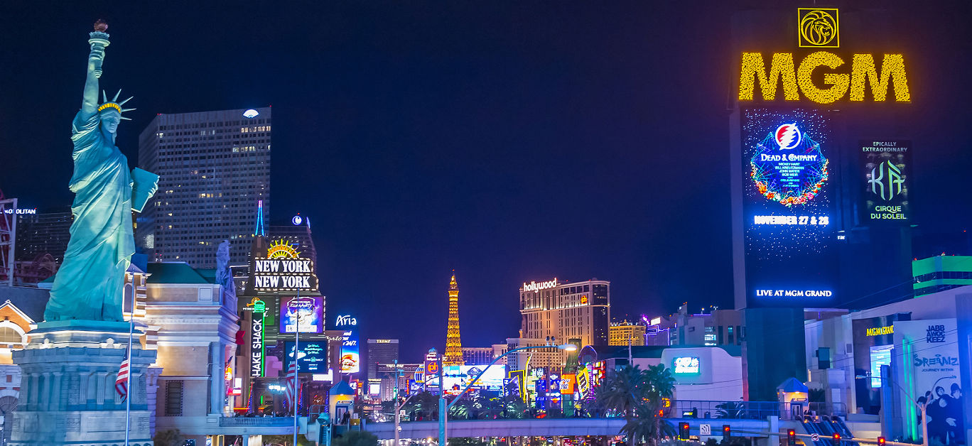 View of the strip in Las Vegas