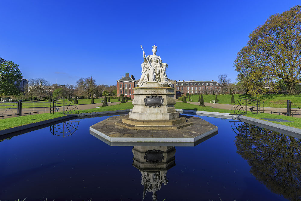 Beautiful Queen Victoria Statue around Hyde Park London United Kingdom