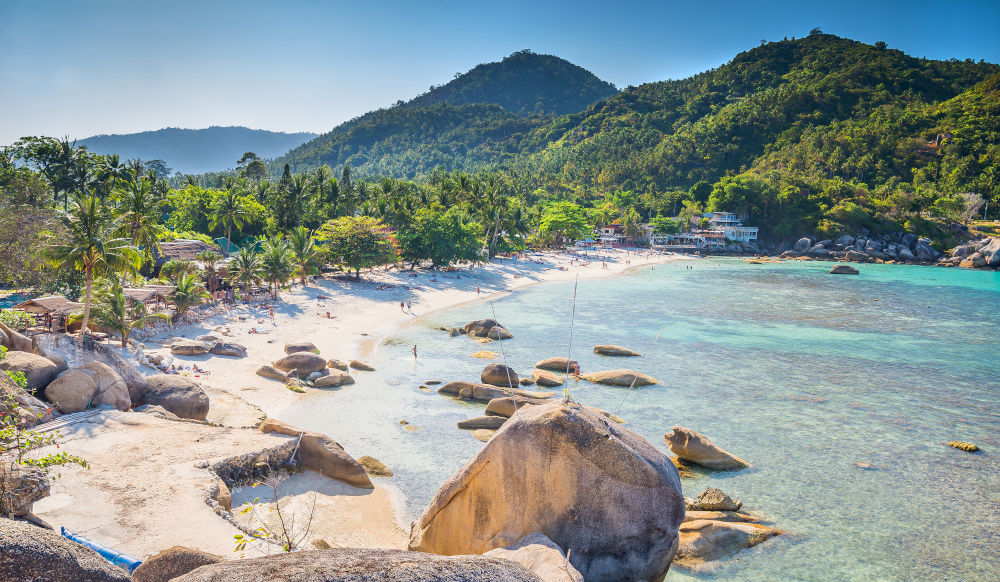 Silver beach, Crystal Beach beach view at Koh Samui Island Thailand 